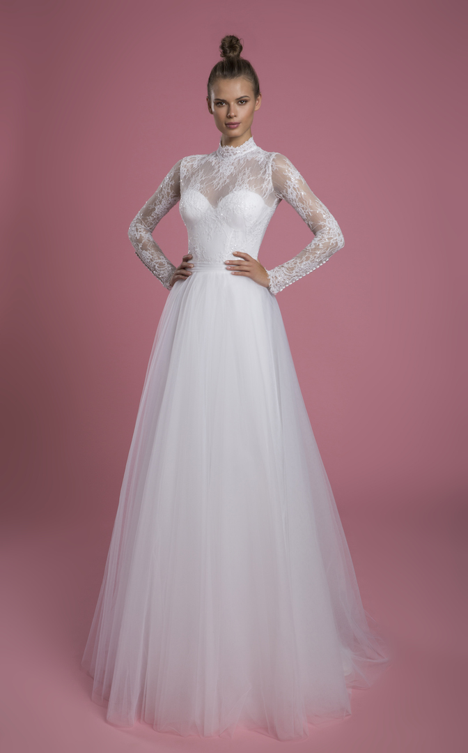 Lace Turtleneck Dress Kleinfeld Bridal