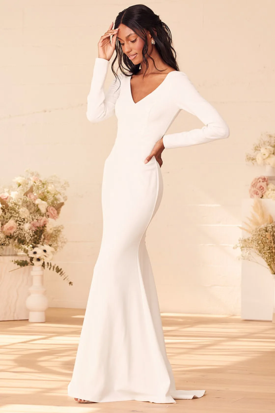 Long sleeve wedding dress