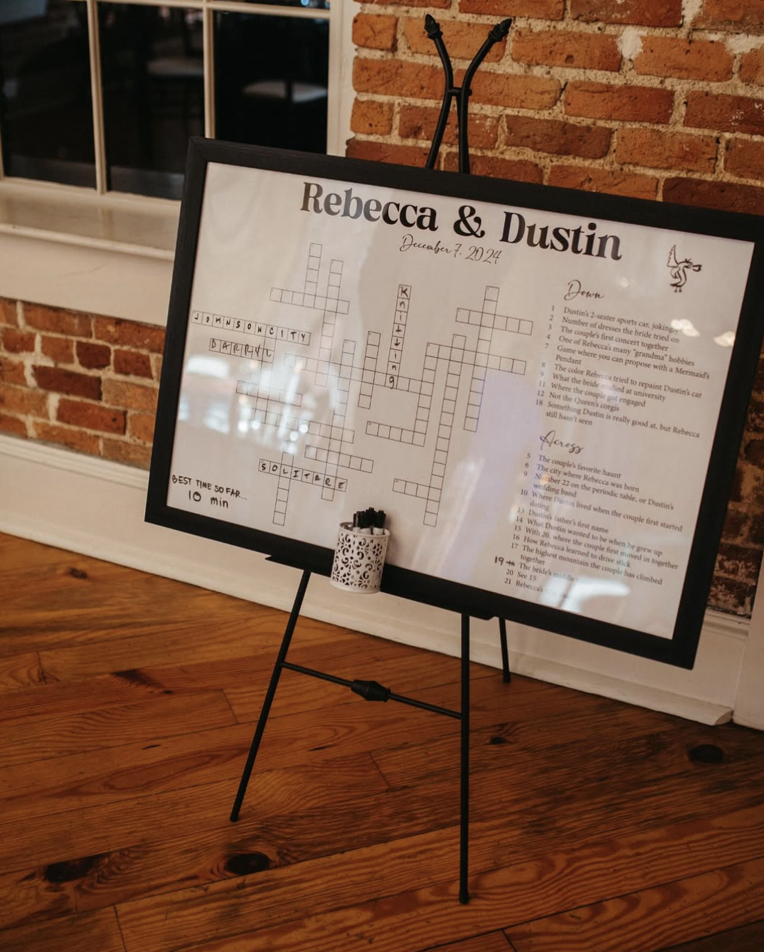 Melrose Wedding Crossword Puzzle