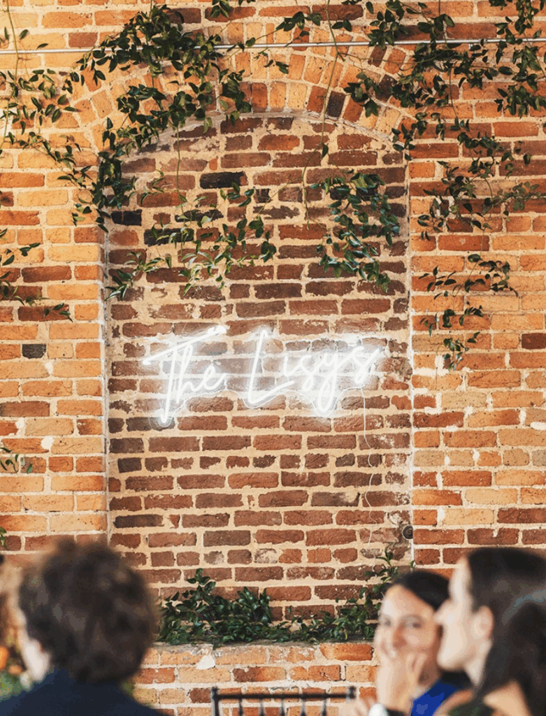 Neon wedding sign